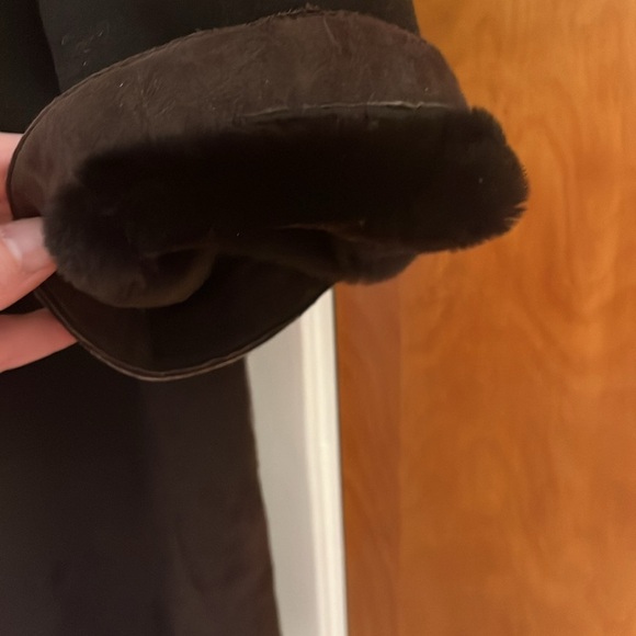 Vintage Cole Haan Country Brown Leather and Fur Coat Men’s Size Large - Picture 8 of 16